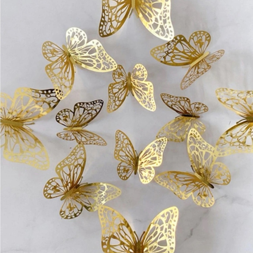 12pc. 3D Hollow Butterflies Wall Decor 💖